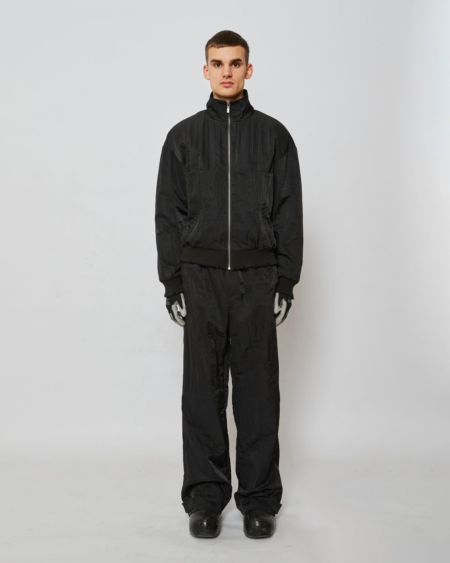 WRINKLED NYLON TRACK PANT