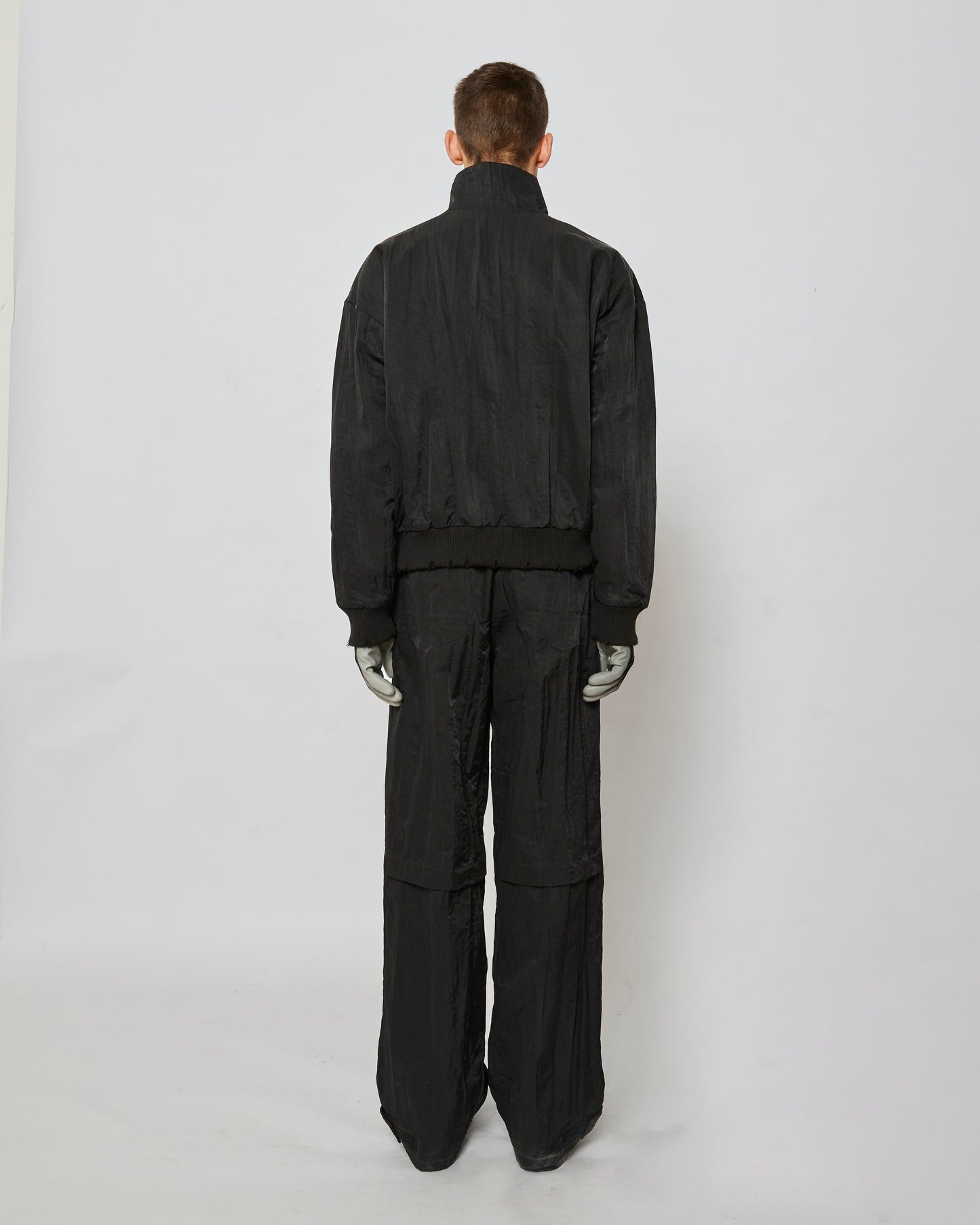 WRINKLED NYLON TRACK PANT