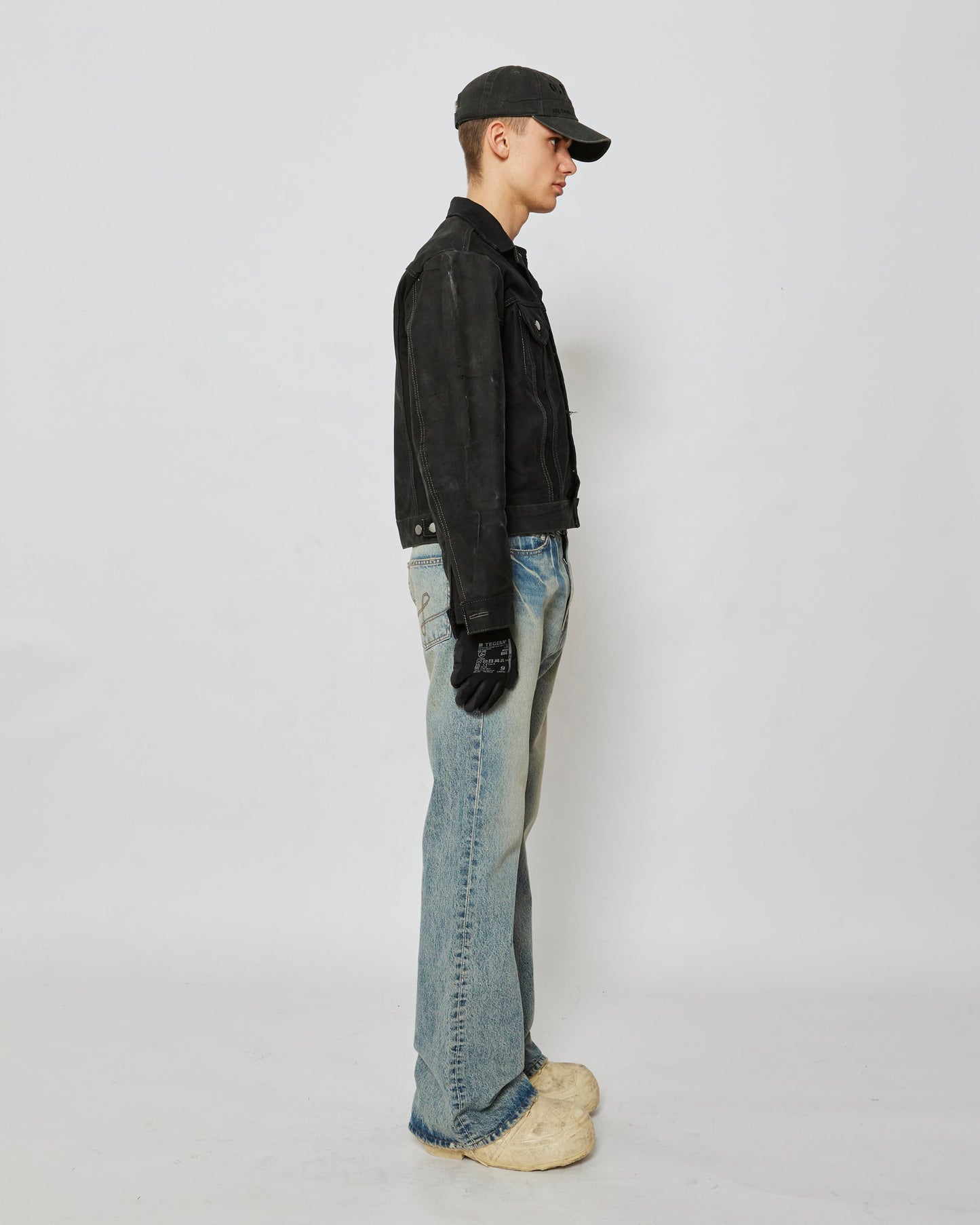 MILITARY TRUCKER JACKET (BLACK DYED/WAXED)