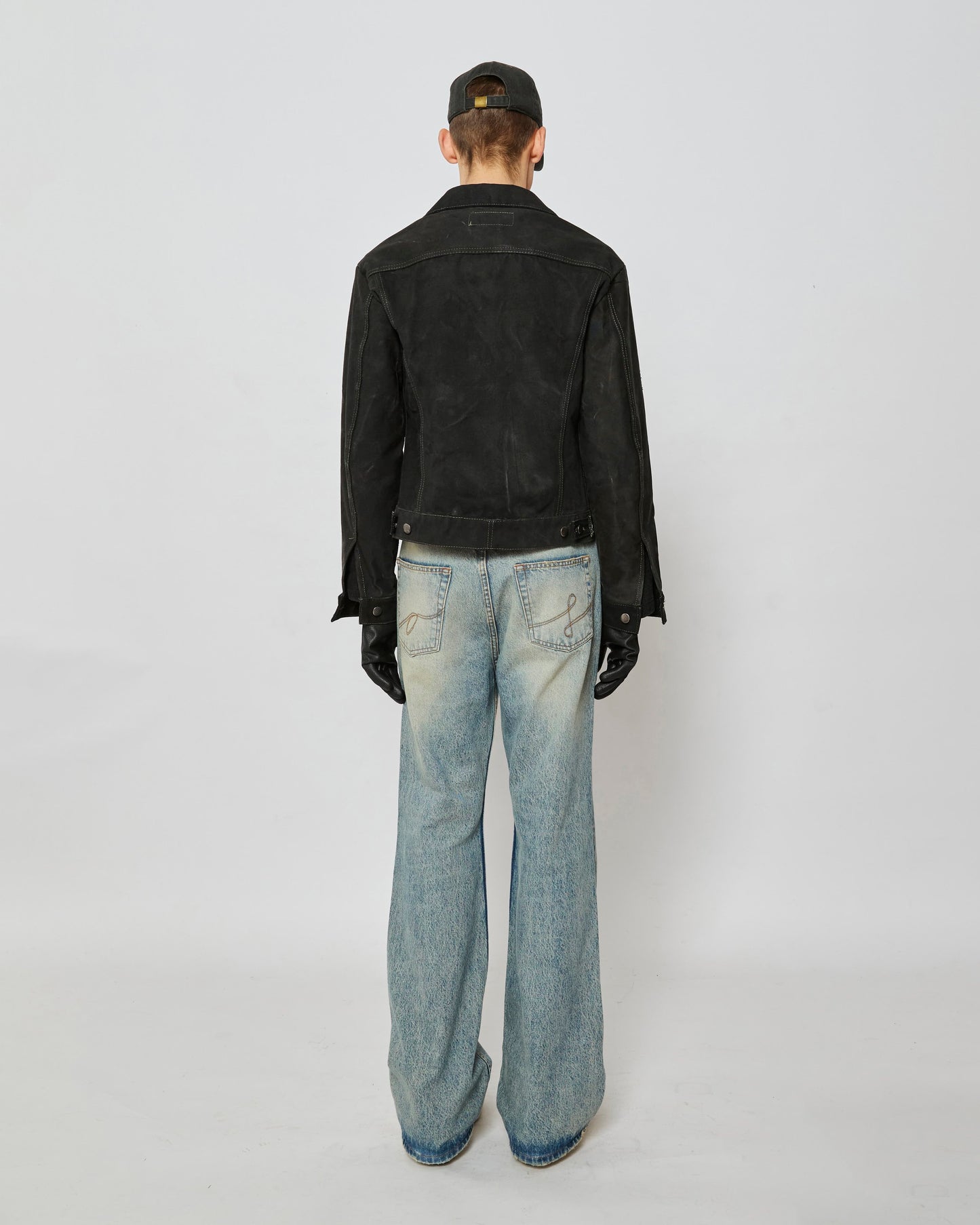MILITARY TRUCKER JACKET (BLACK DYED/WAXED)