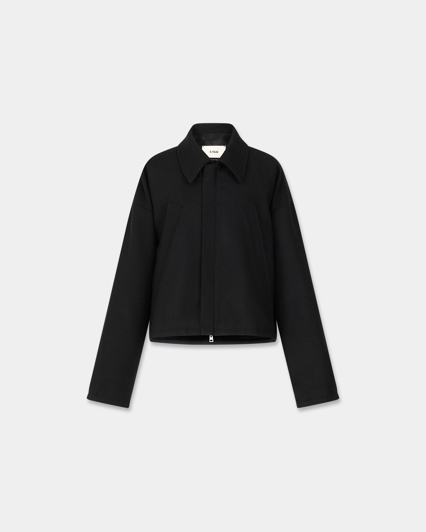 CURTAIN WOOL JACKET in black