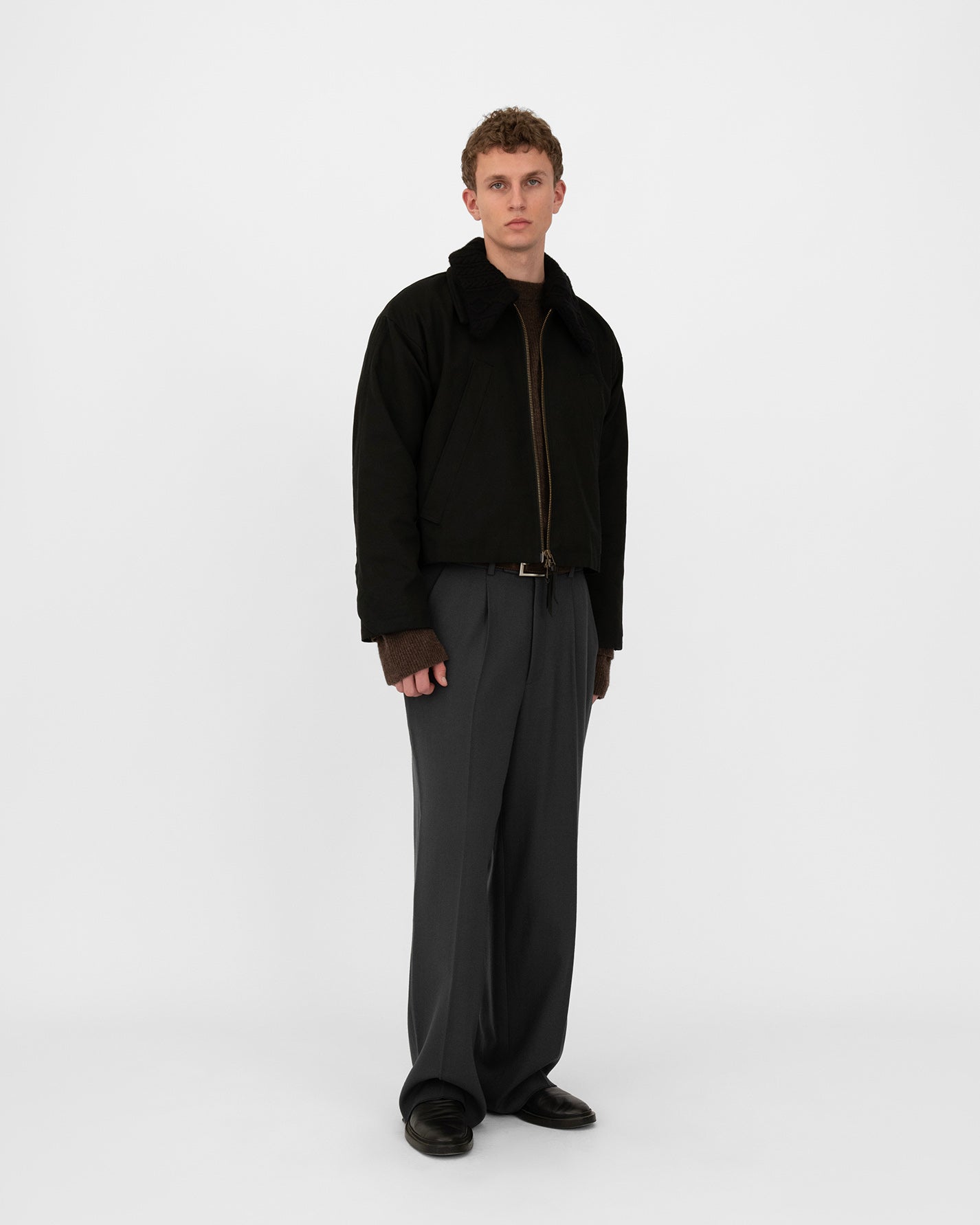 ORIGAMI CANVAS JACKET in black