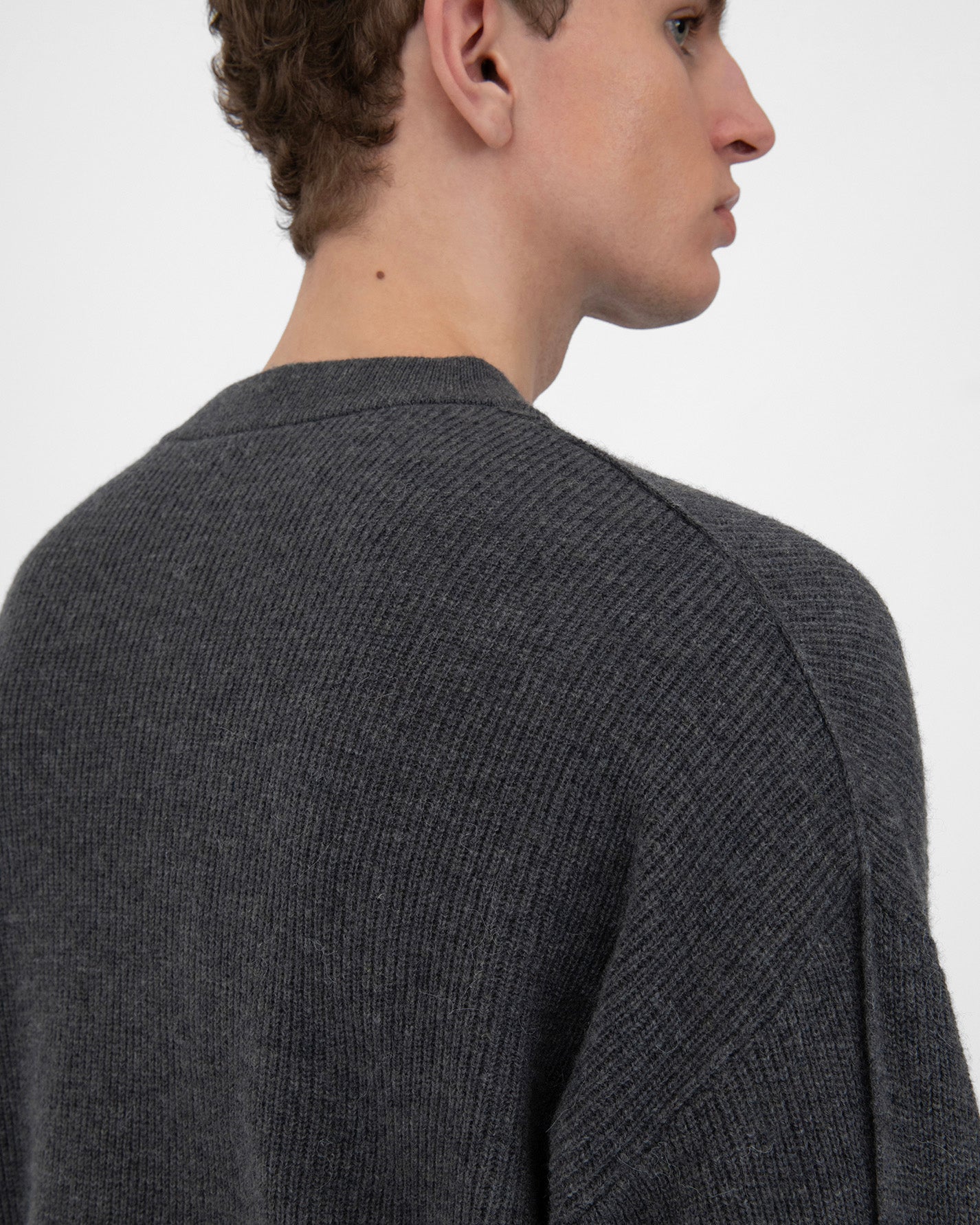 INTERLACED SWEATER in charcoal