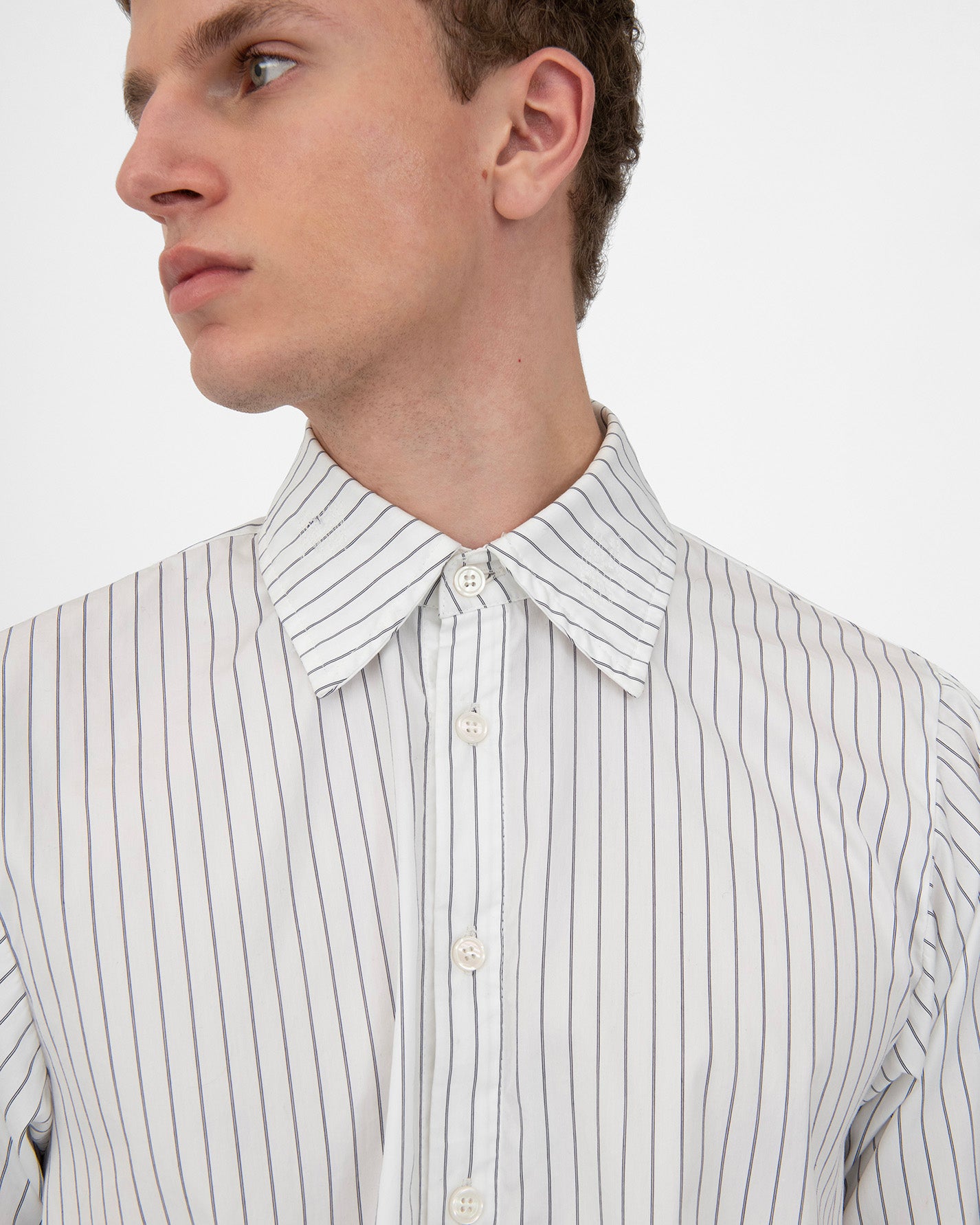 ORIGAMI STRIPE SHIRT in black/white