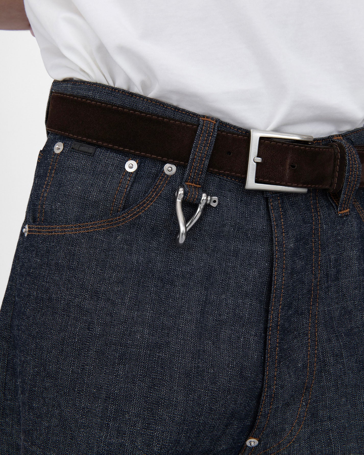 ITALIAN RAW DENIM JEANS in indigo