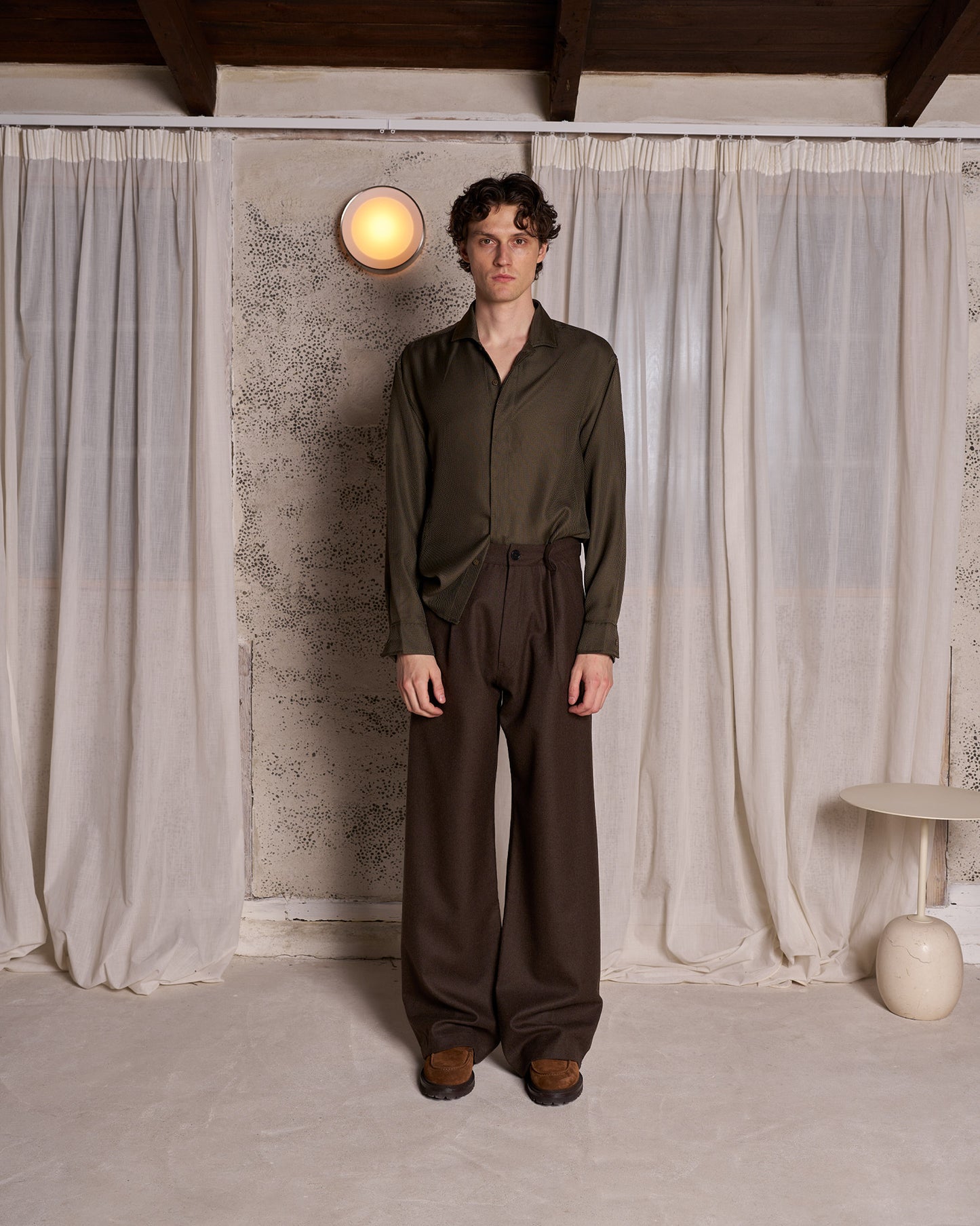 INDIAN WEAVE DRAPE SHIRT