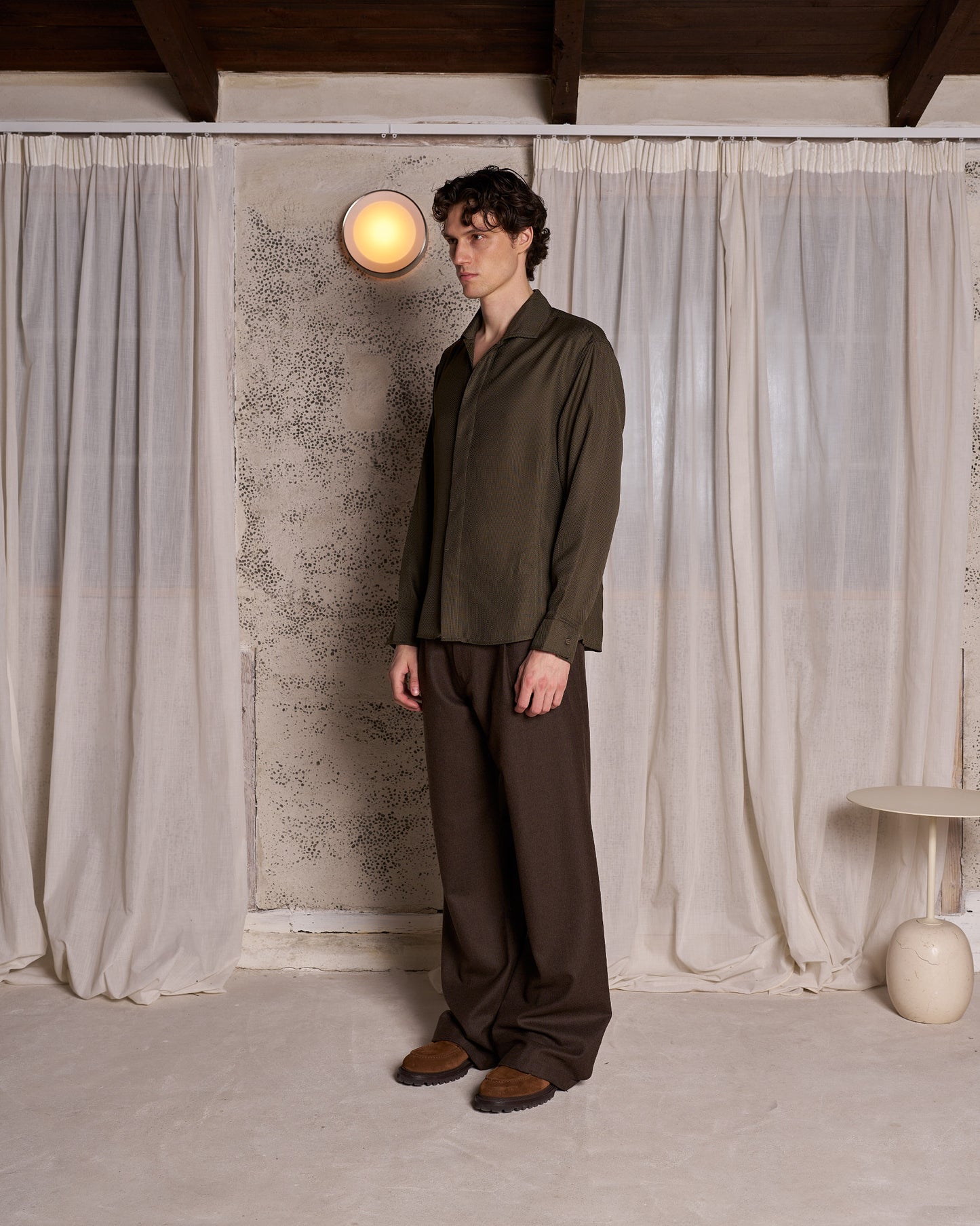 INDIAN WEAVE DRAPE SHIRT