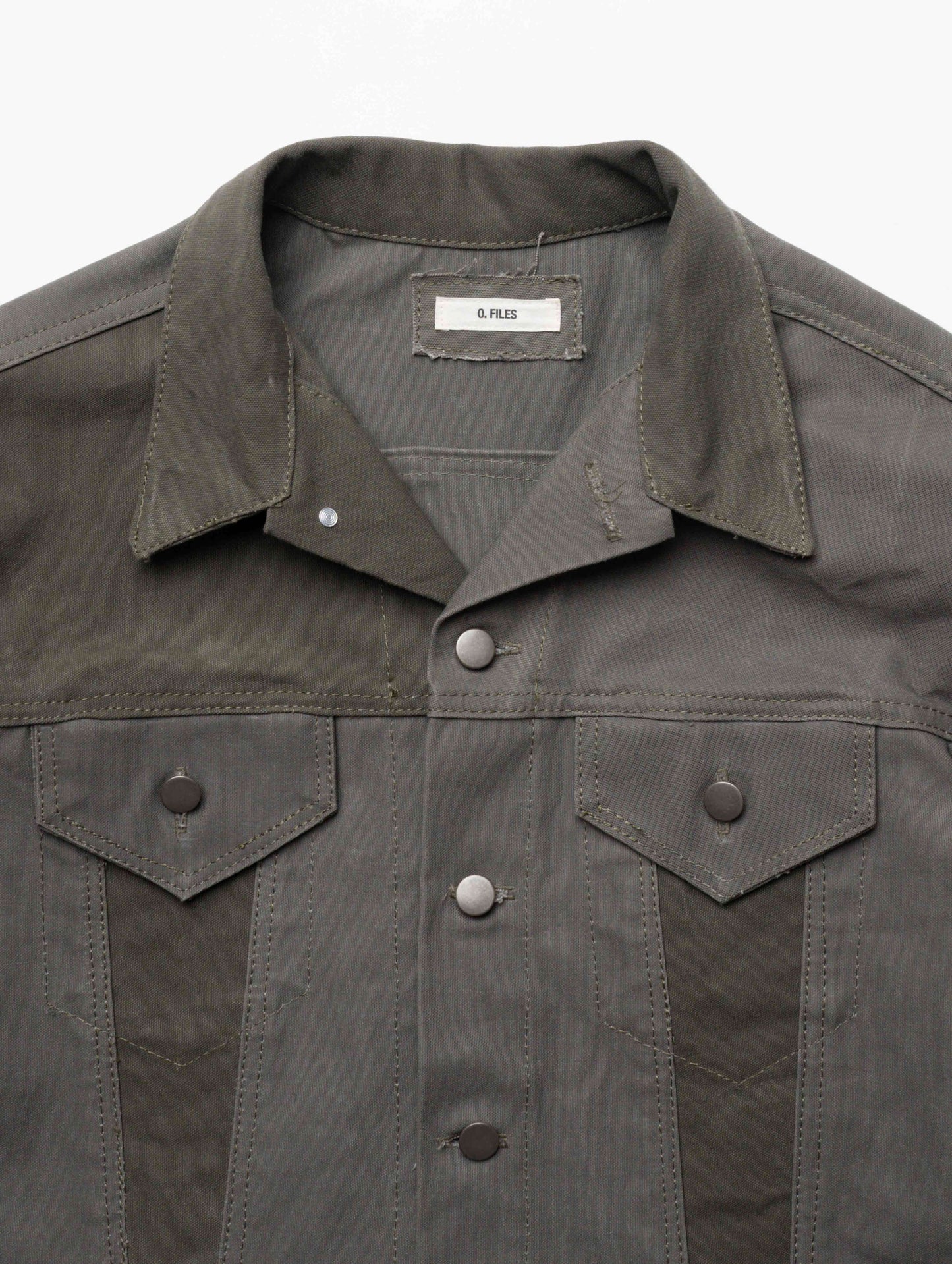 MILITARY TRUCKER JACKET (UNIQUE 1960'S DUFFLE BAG MATERIAL)