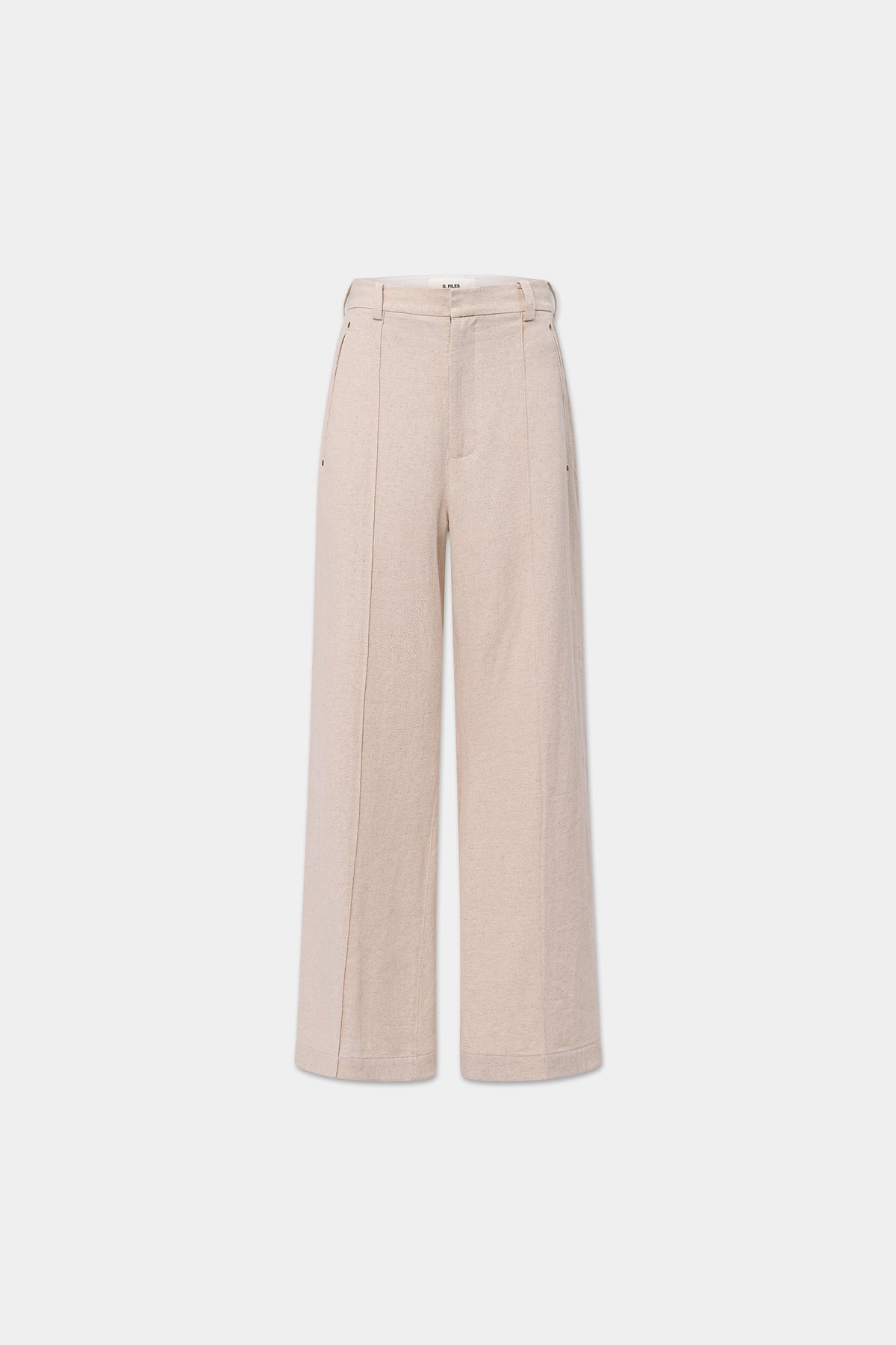 LINEN MONO ORIGAMI TROUSERS in raw linen