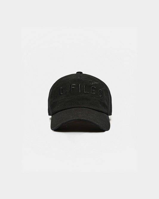 HEAVY CANVAS NEEDLE BASEBALL HAT (JET BLACK)