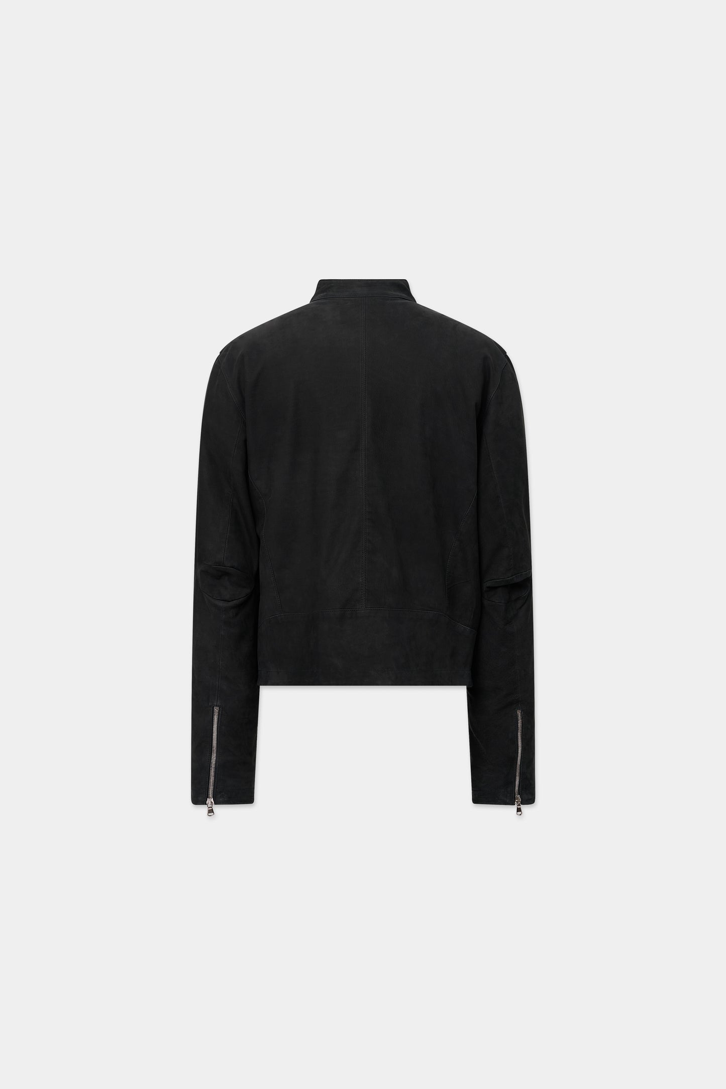 AGED RACER SUEDE LEATHER JACKET in black