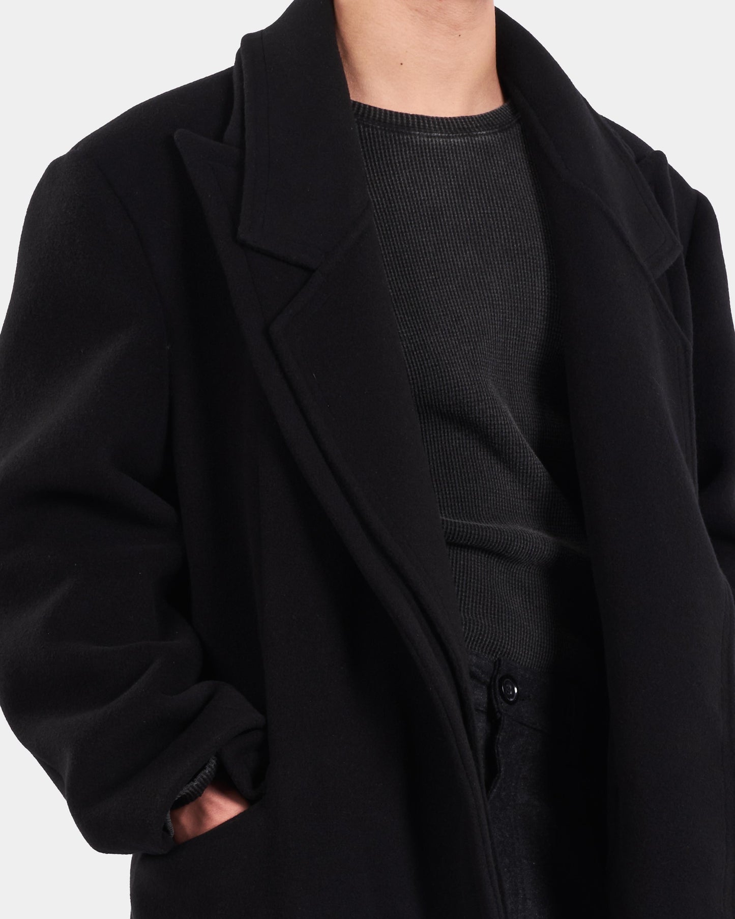 DOUBLE LAPEL CASHMERE COAT (EXCLUSIVE)