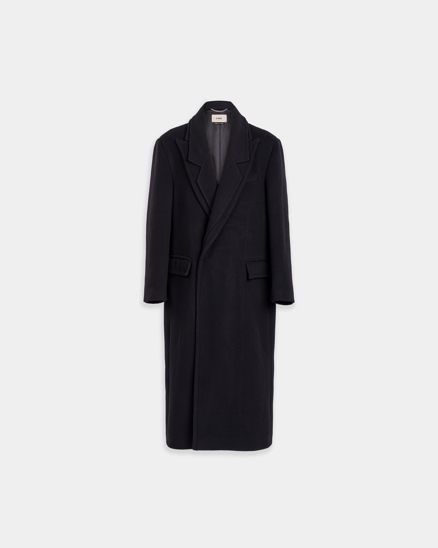 DOUBLE LAPEL CASHMERE COAT (EXCLUSIVE)