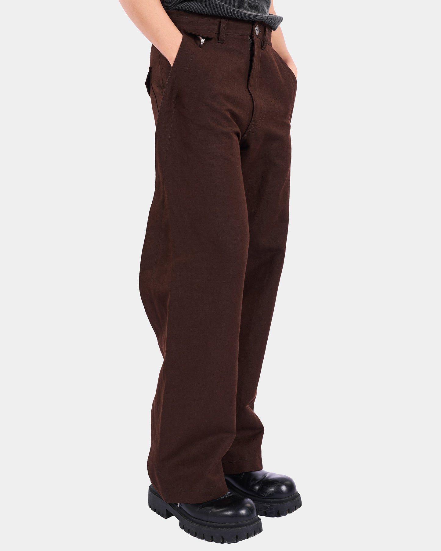 ORIGAMI CANVAS PANTS (DARK OAK)