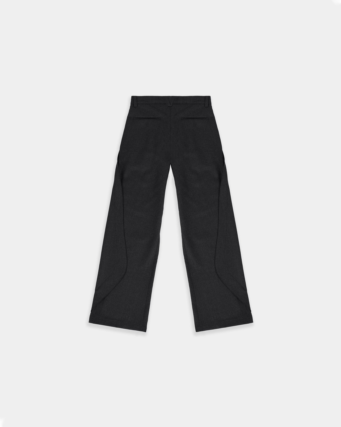 ORIGAMI WOOL TROUSERS (CHARCOAL BLACK)