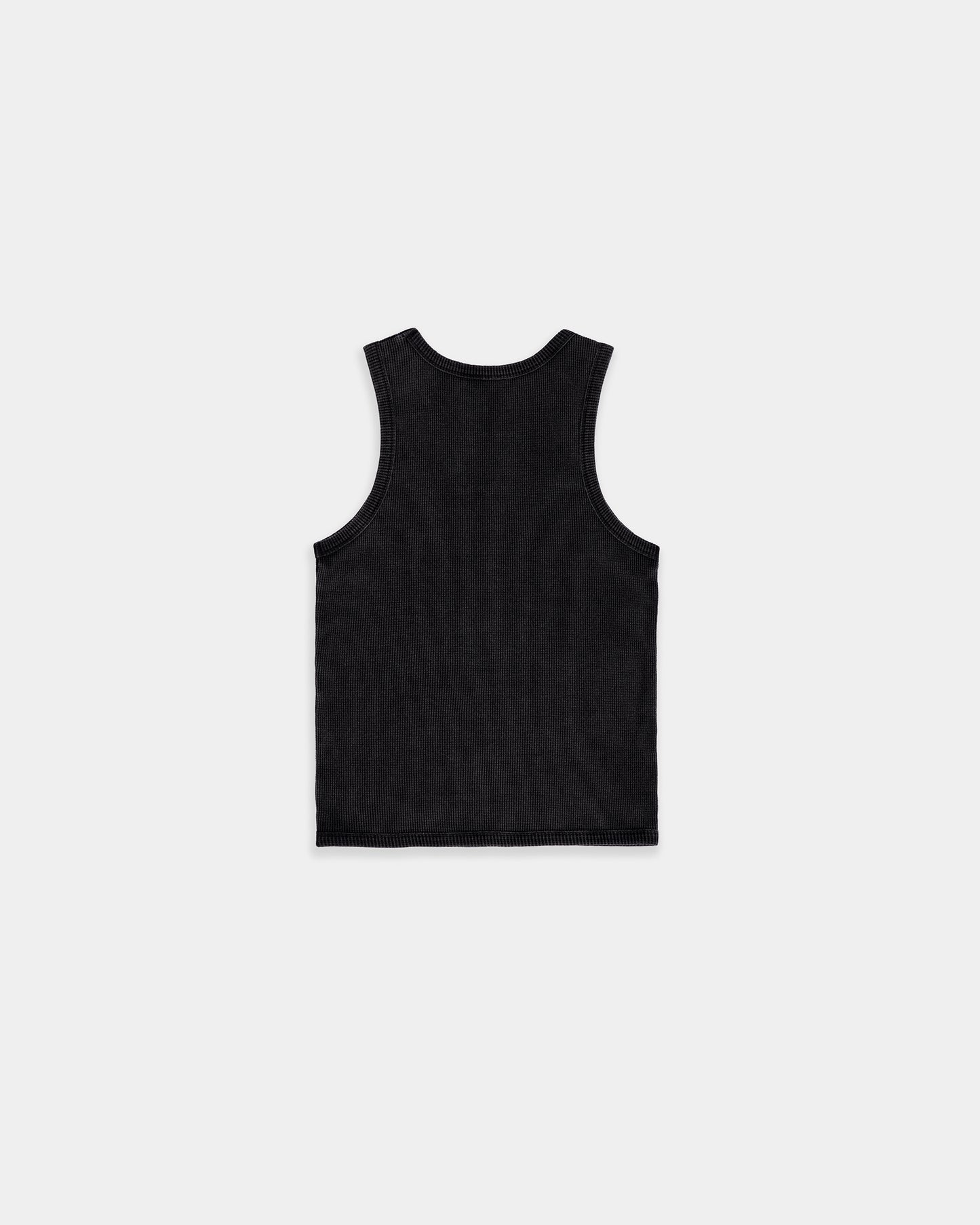 WAFFLE TANK TOP (VINTAGE BLACK)