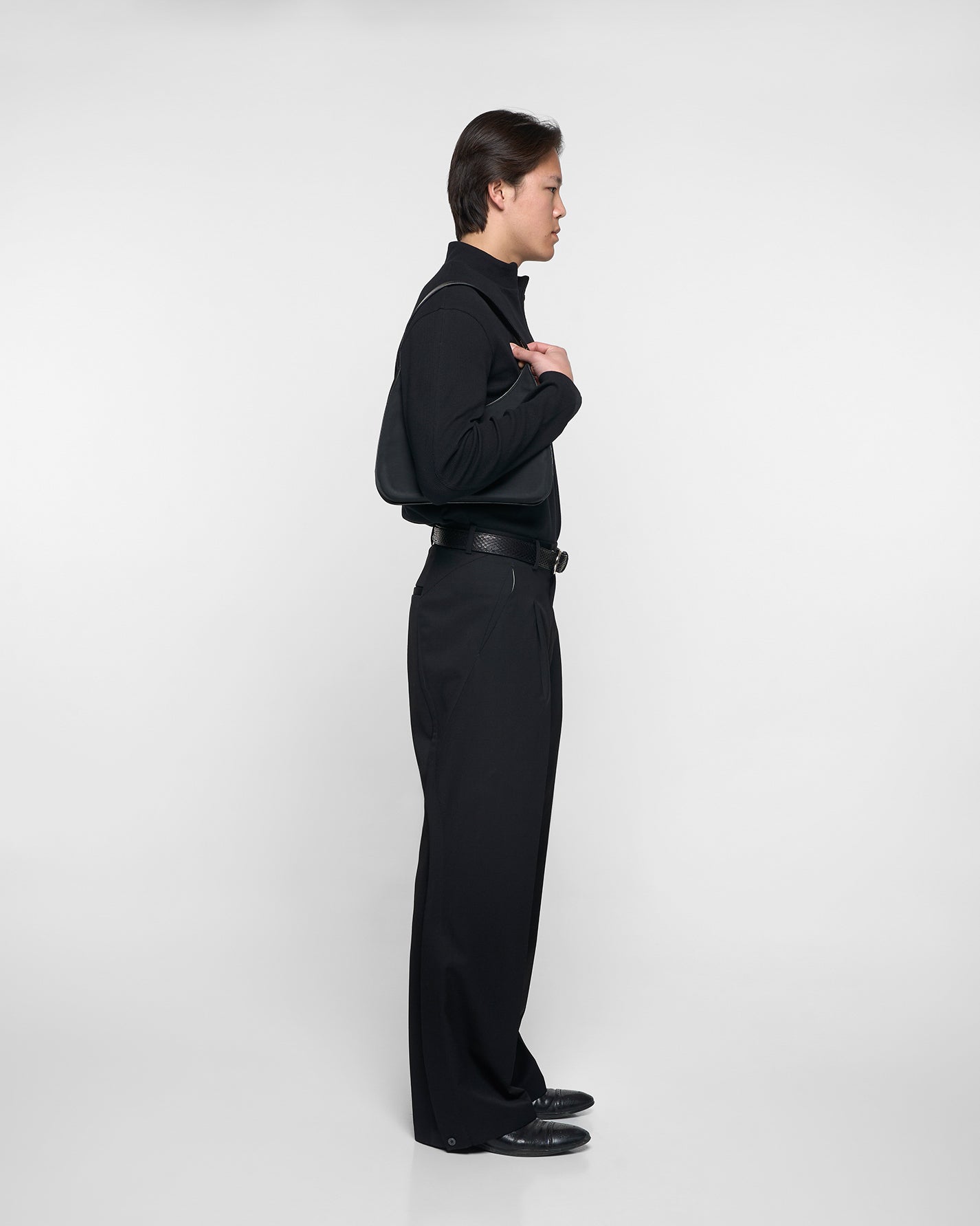 ORIGAMI 2.0 WOOL TROUSERS in black