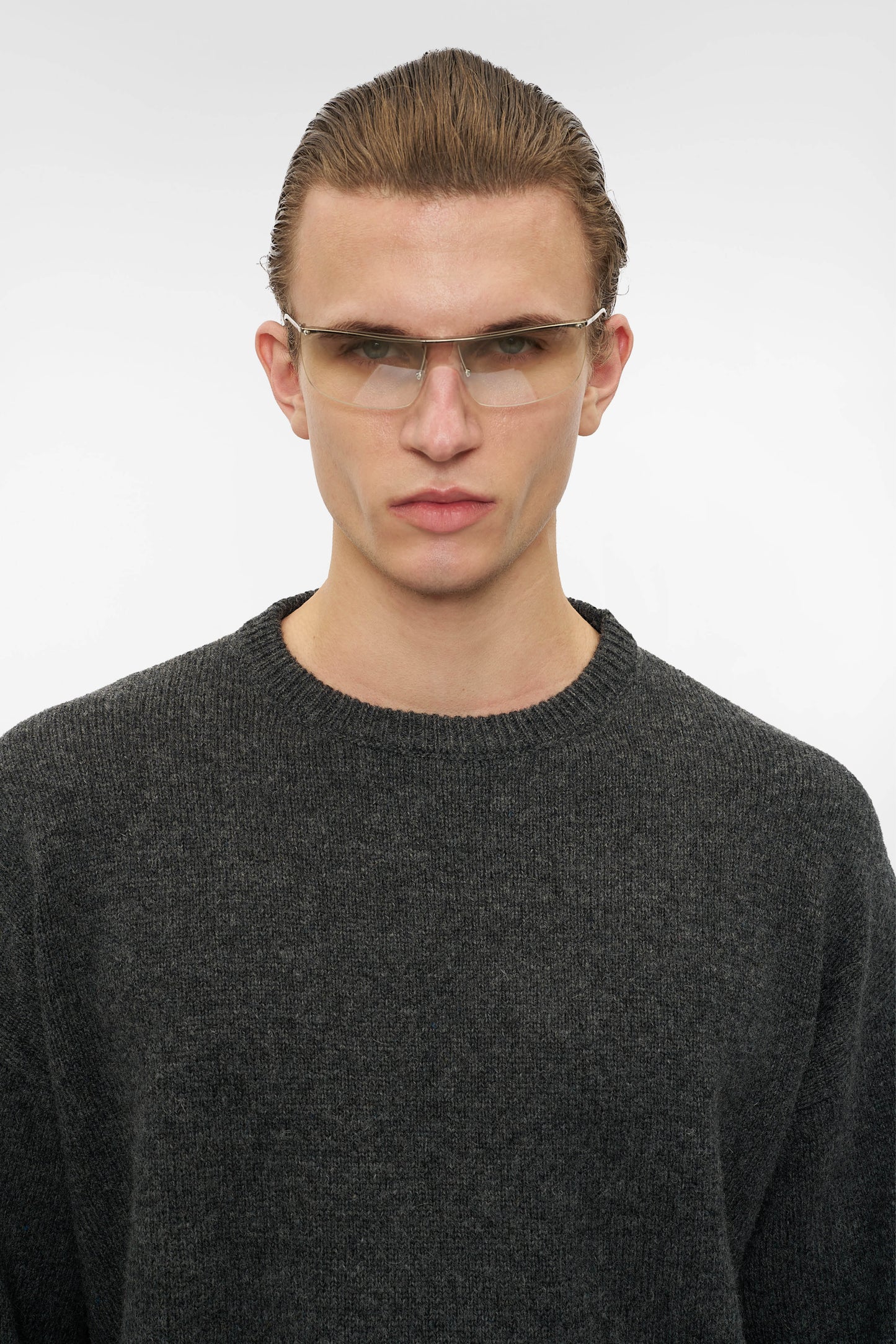 DRAPE KNIT in charcoal mélange