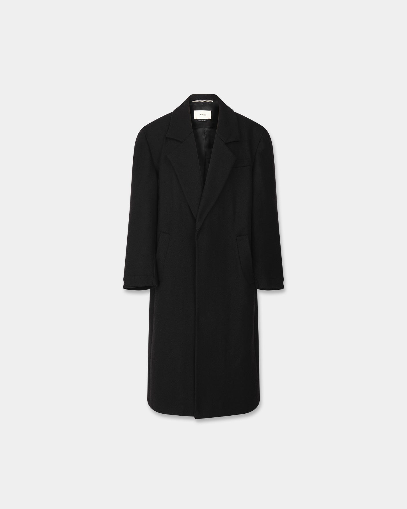 ORIGAMI WOOL COAT in black