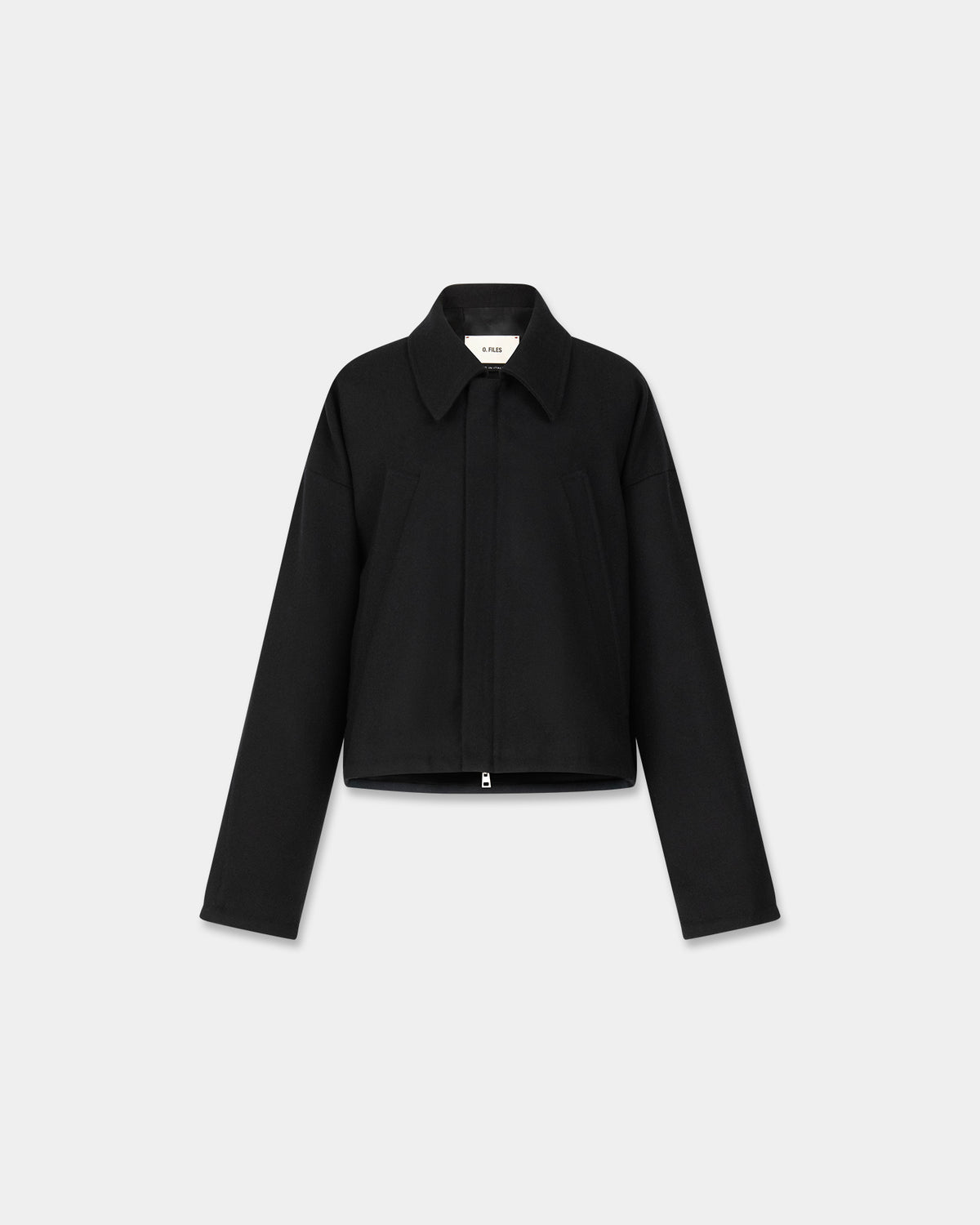 CURTAIN WOOL JACKET in black