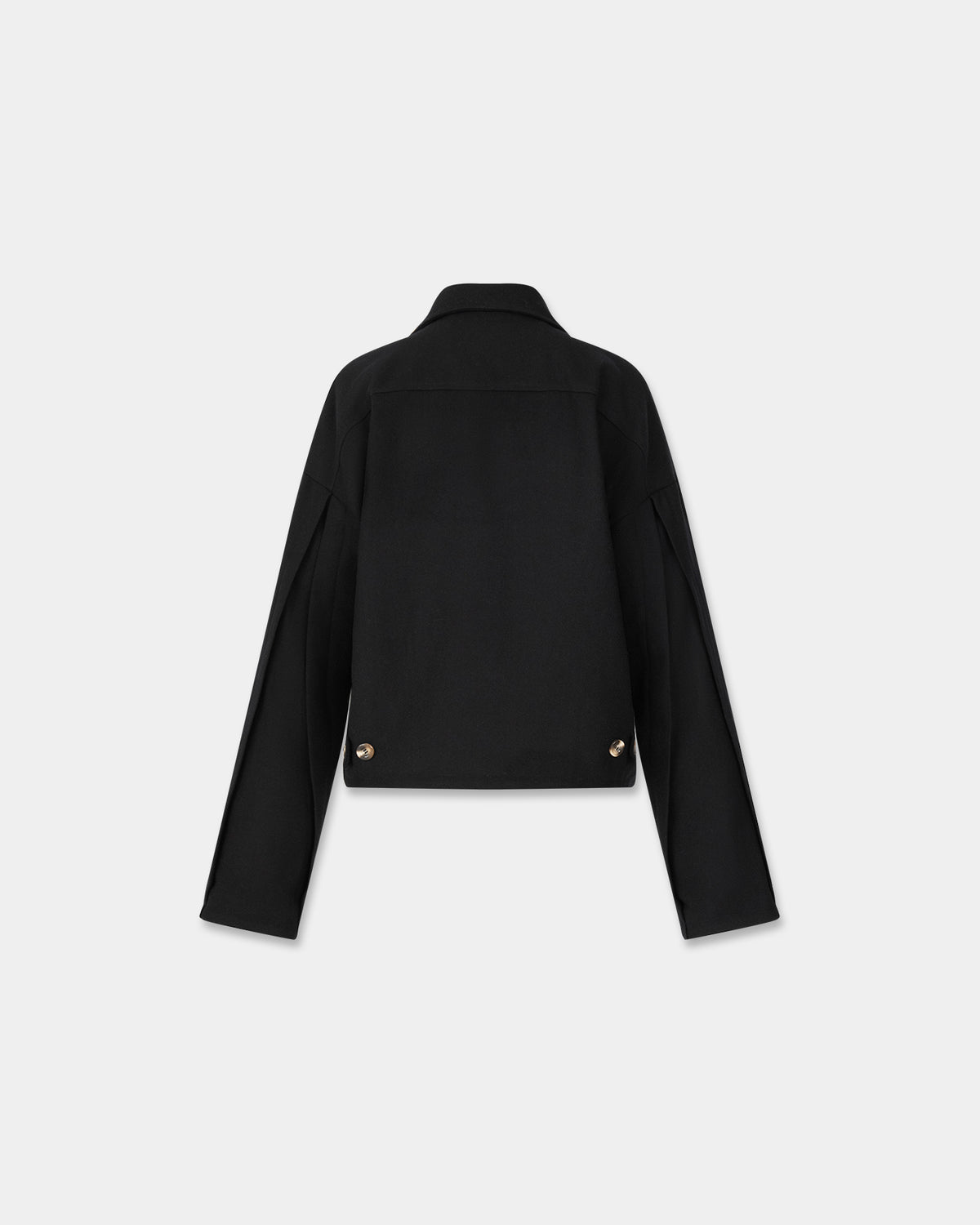 CURTAIN WOOL JACKET in black