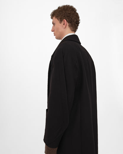 ORIGAMI WOOL COAT in black