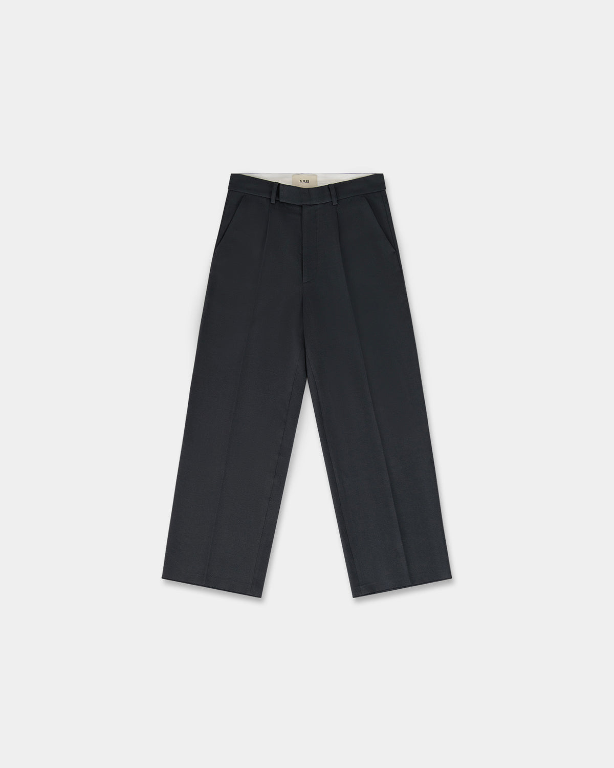 CREPE WOOL TROUSERS in grey/blue