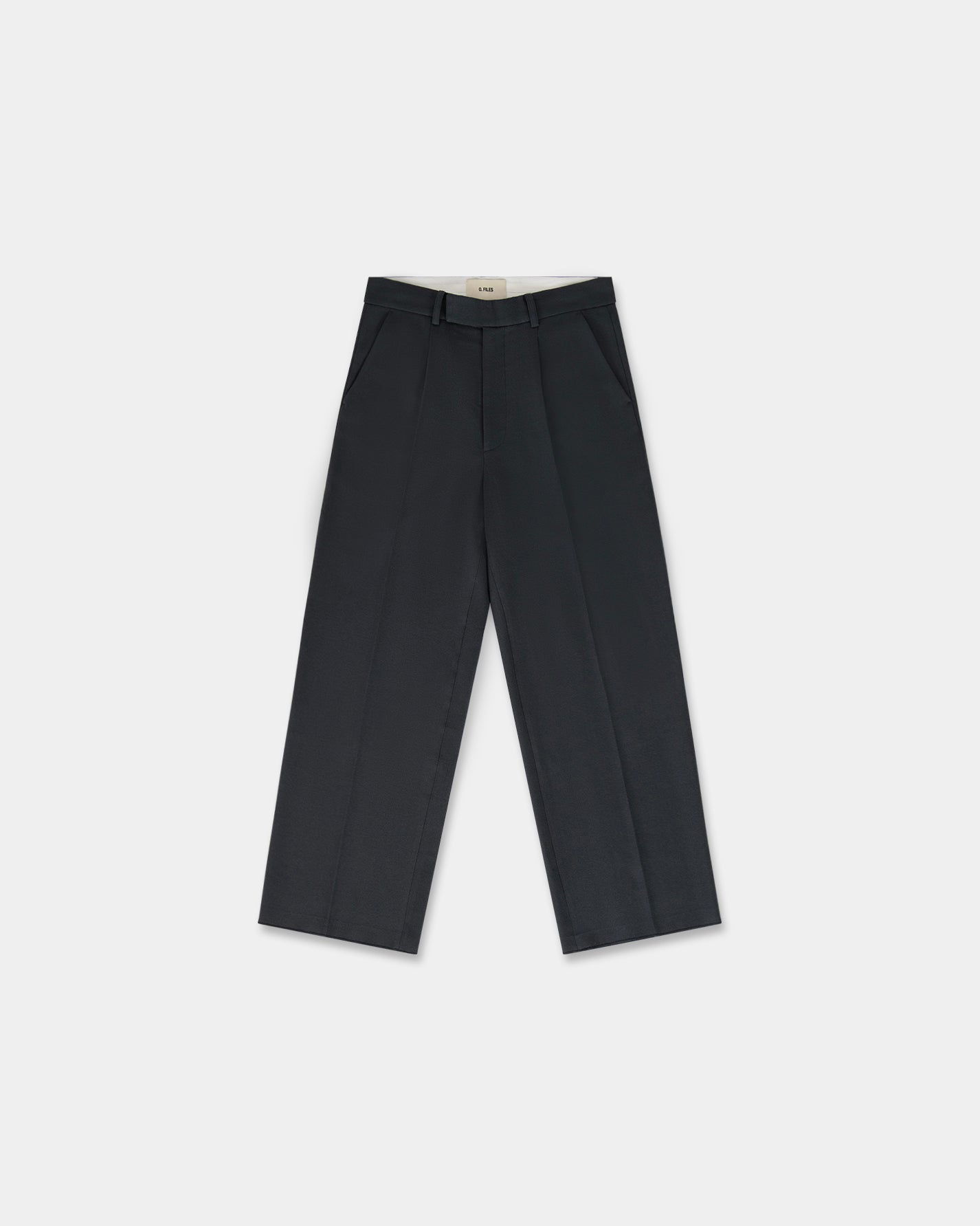 CREPE WOOL TROUSERS in grey/blue