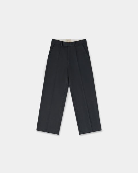 CREPE WOOL TROUSERS in grey/blue – O. FILES