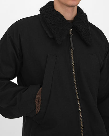 ORIGAMI CANVAS JACKET in black