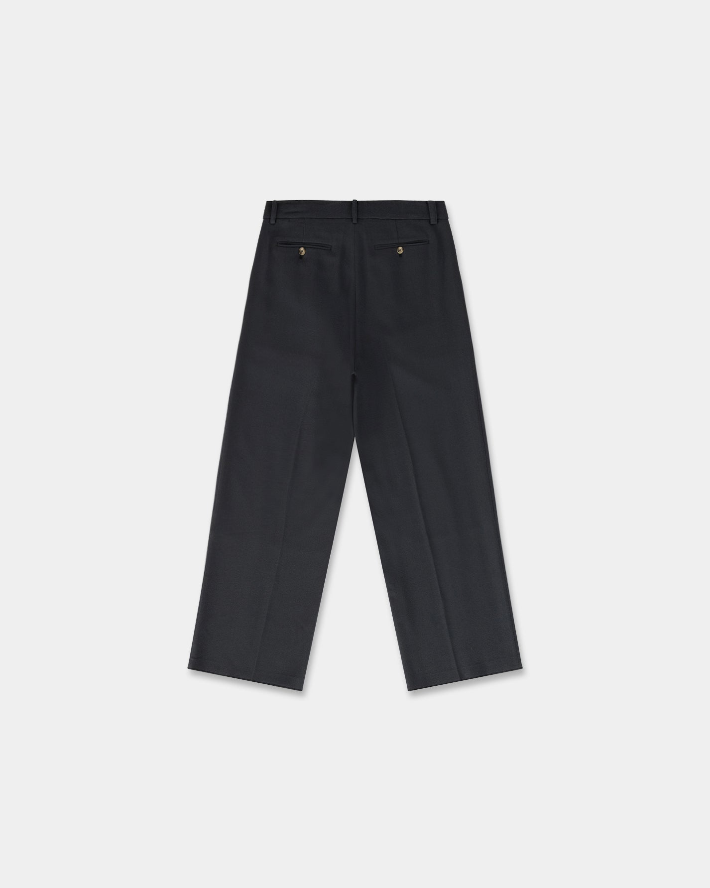 CREPE WOOL TROUSERS in grey/blue