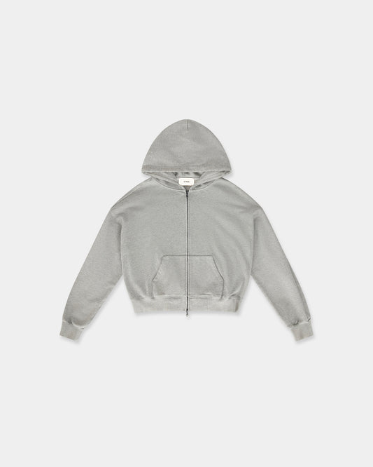 HOODED SWEATSHIRT in mélange grey