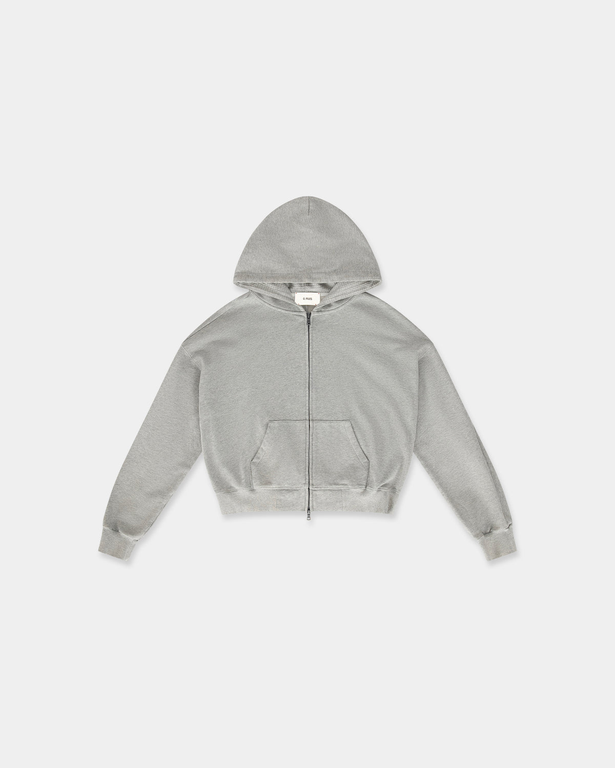 HOODED SWEATSHIRT in mélange grey