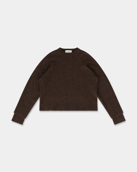 INTERLACED SWEATER in bark