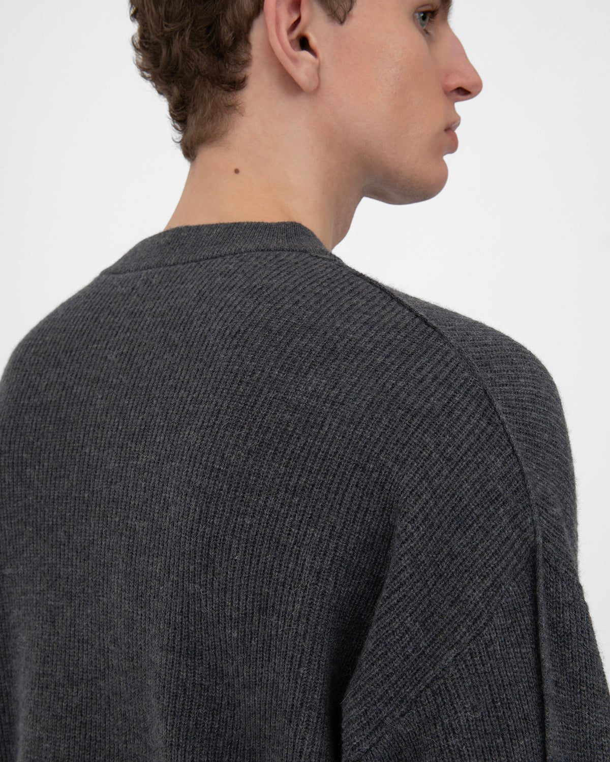 INTERLACED SWEATER in charcoal