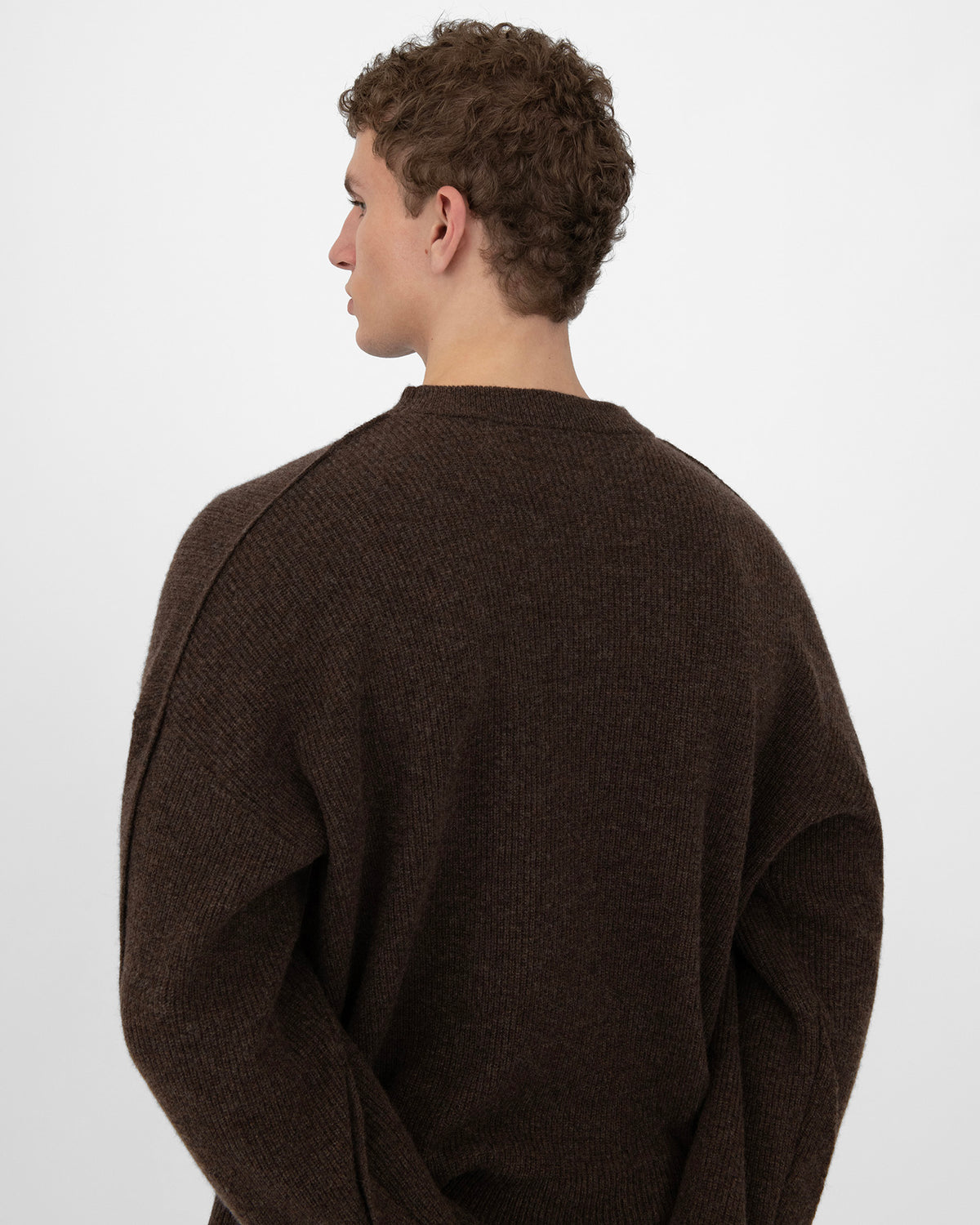 INTERLACED SWEATER in bark