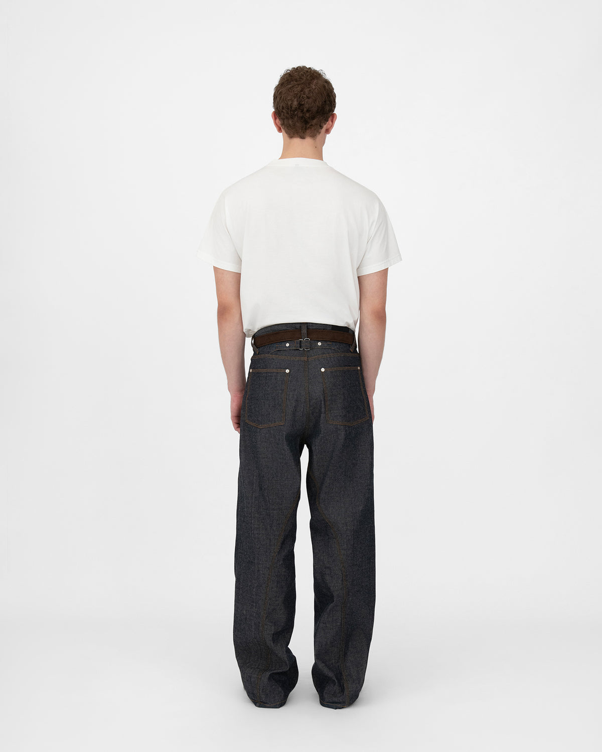 ITALIAN RAW DENIM JEANS in indigo
