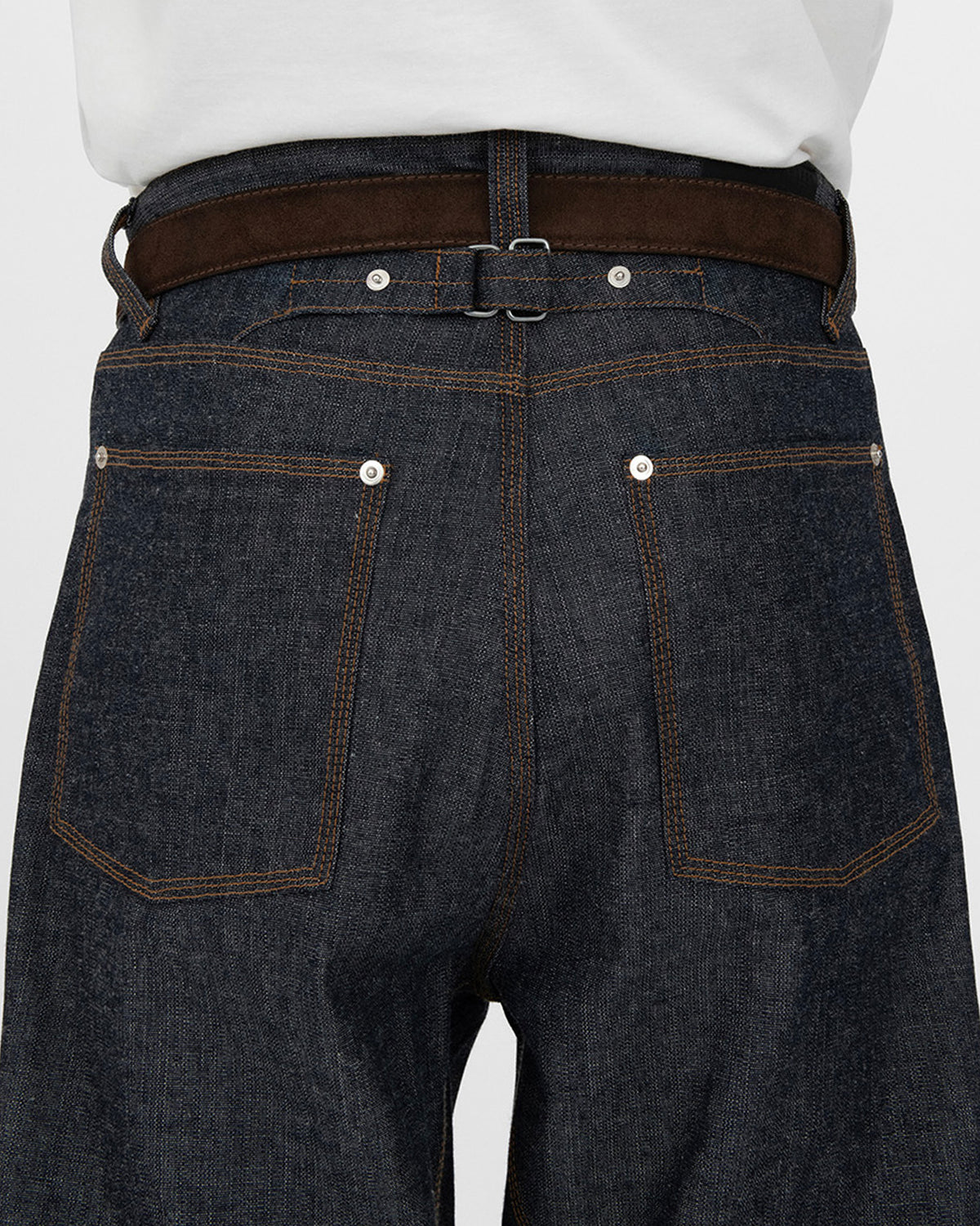 ITALIAN RAW DENIM JEANS in indigo