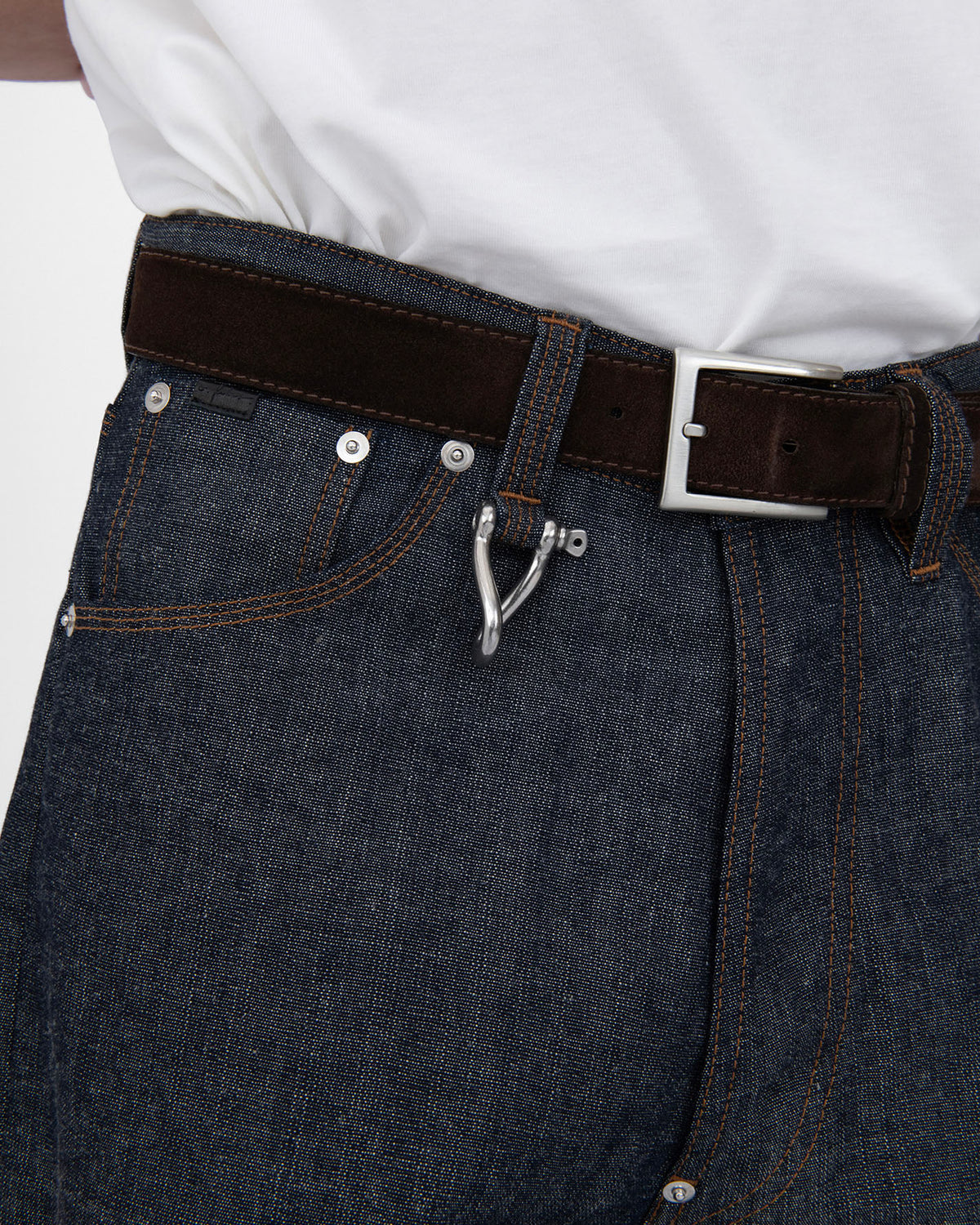 ITALIAN RAW DENIM JEANS in indigo