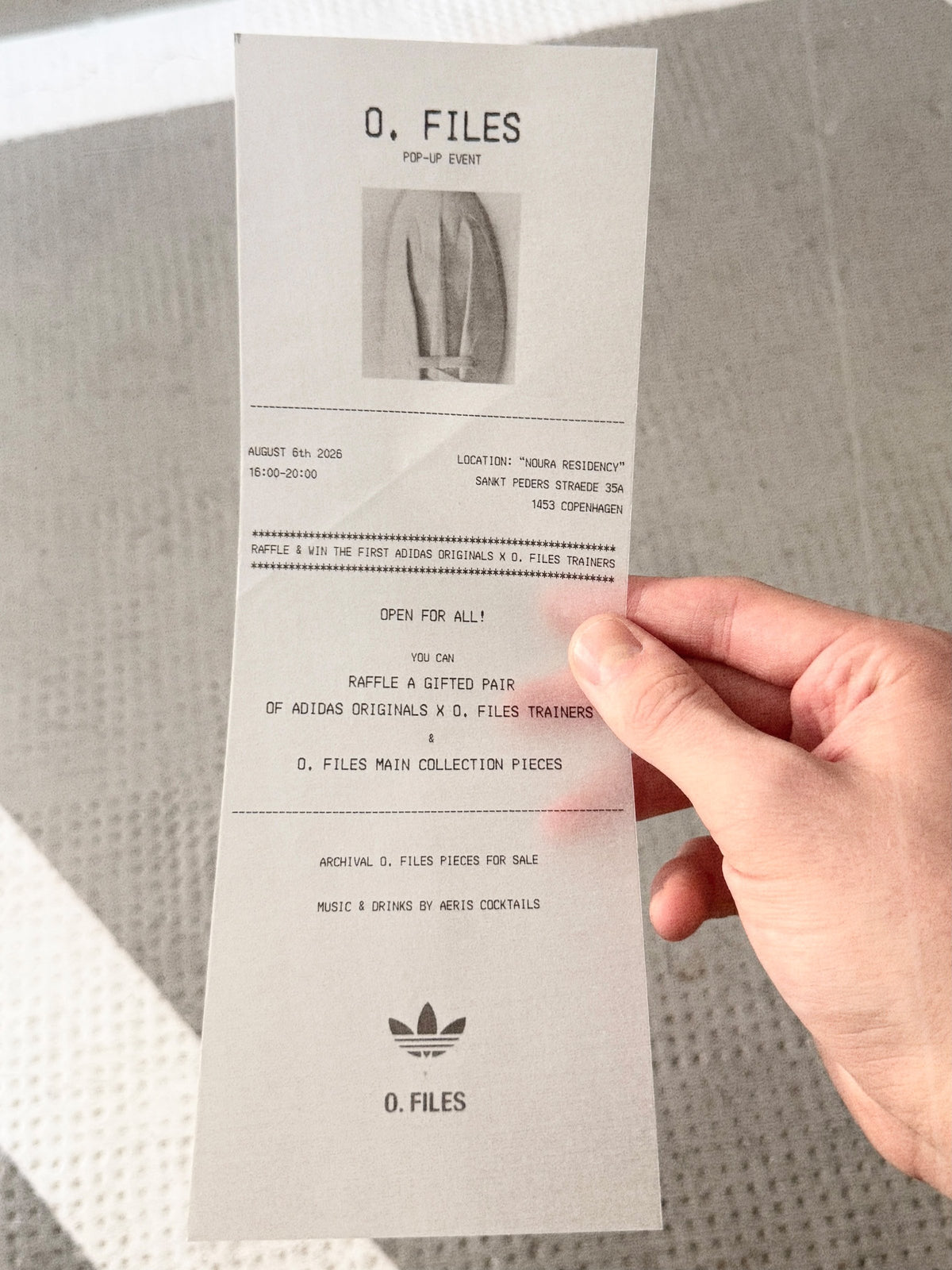 O. FILES X ADIDAS