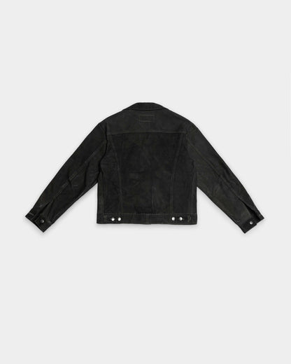 MILITARY TRUCKER JACKET (BLACK DYED/WAXED)