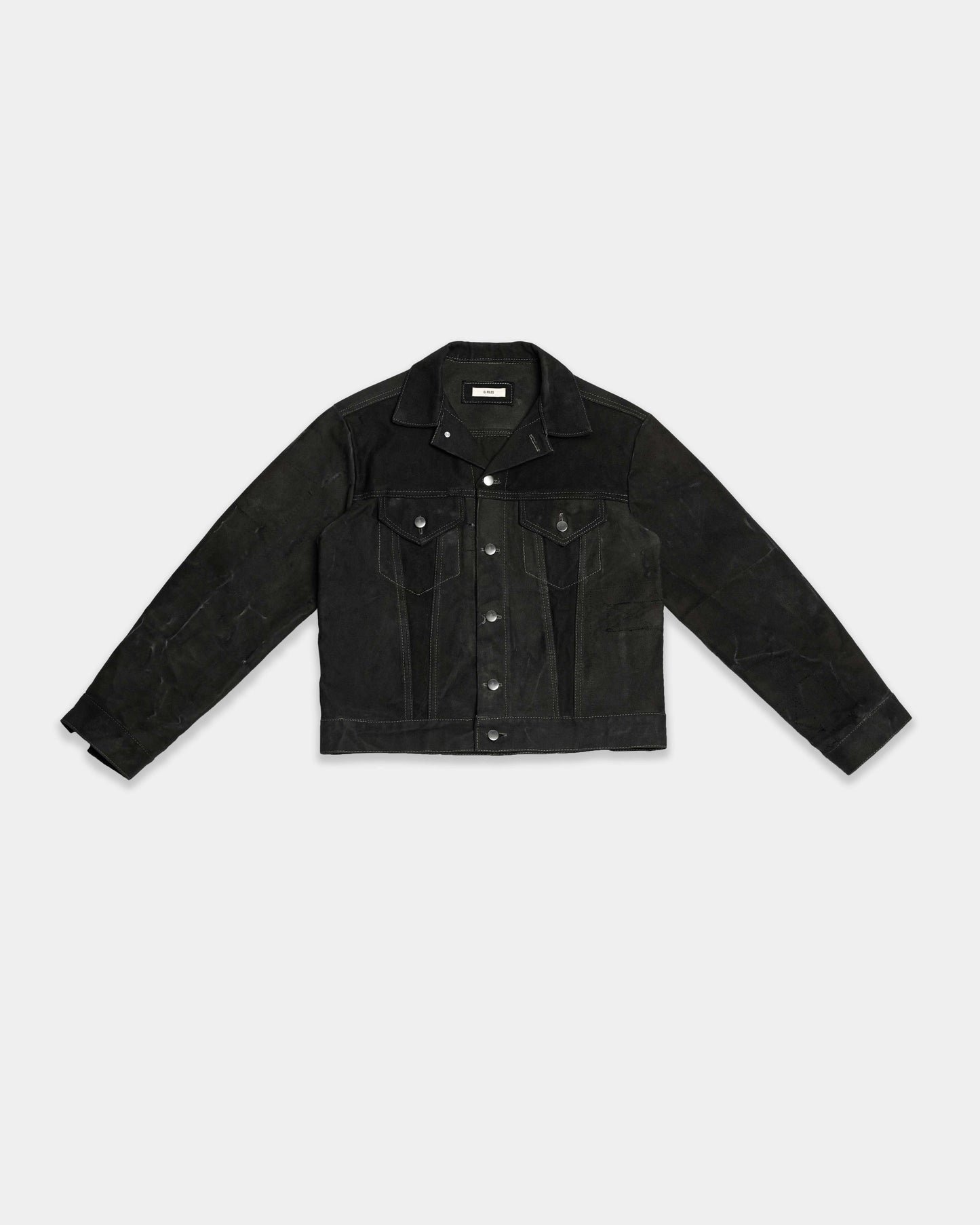 MILITARY TRUCKER JACKET (BLACK DYED/WAXED)