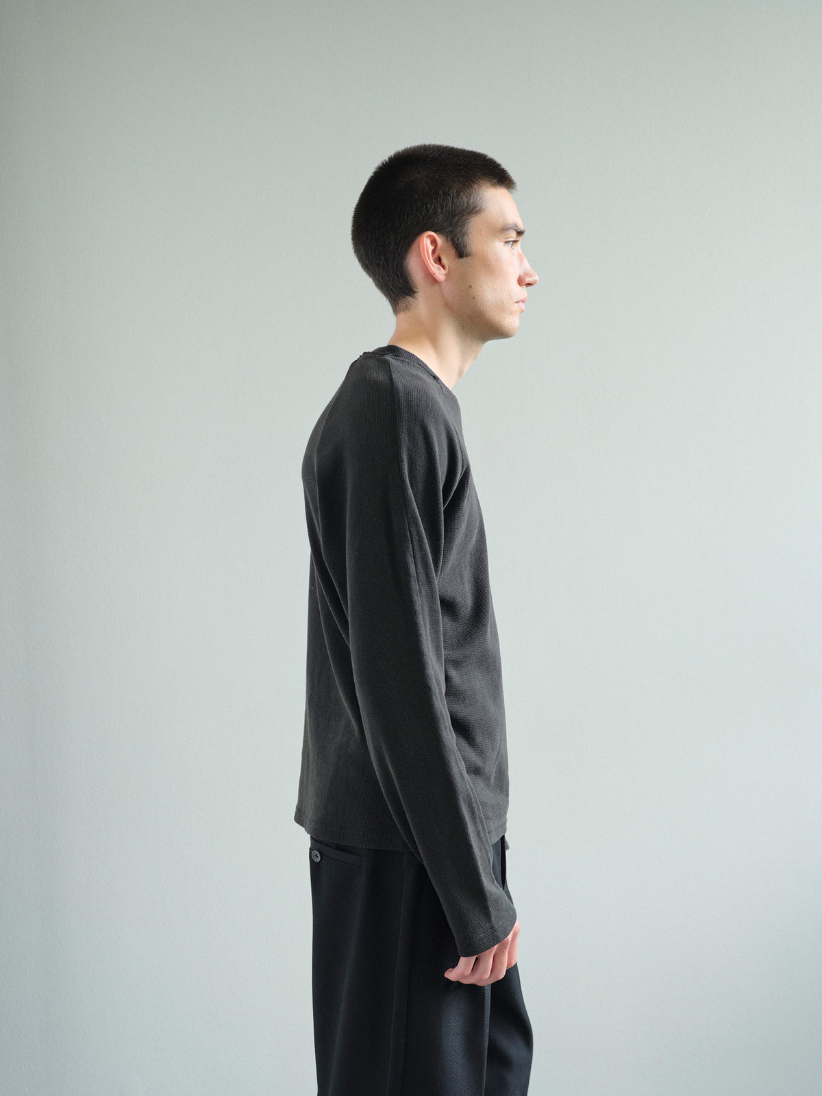 THERMAL RAGLAN LONG SLEEVE in vintage black