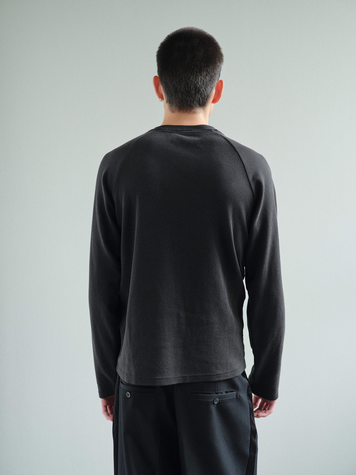 THERMAL RAGLAN LONG SLEEVE in vintage black