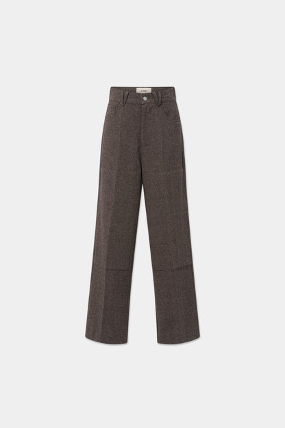 CARPENTER TROUSERS in mélange cigar