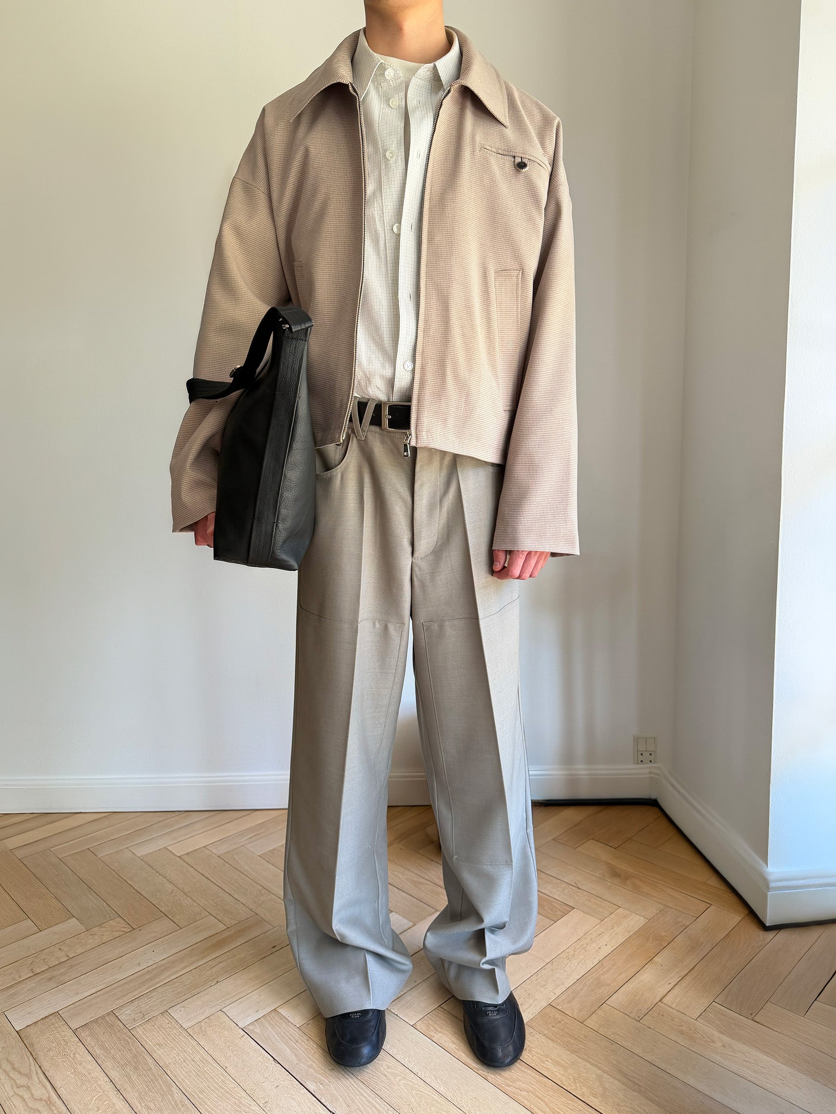 CARPENTER TROUSERS in mélange grey – O. FILES