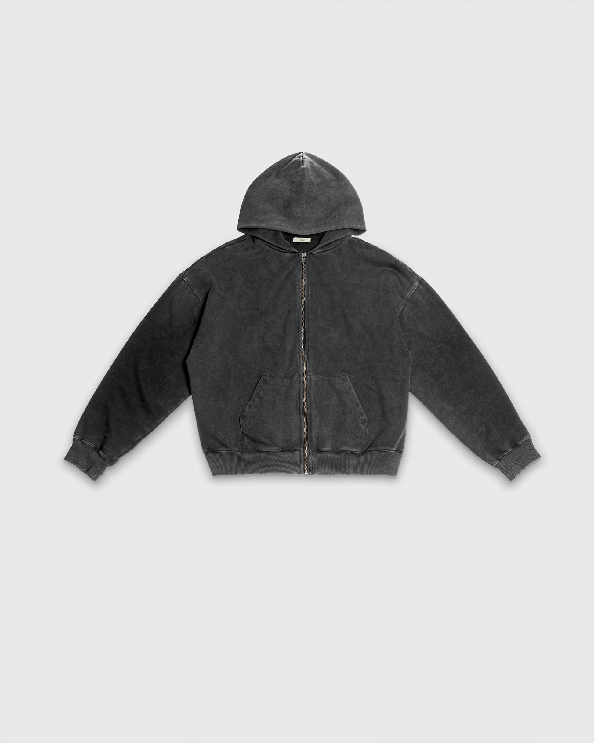 ZIP HOODIE (WASHED GREY) – FILES