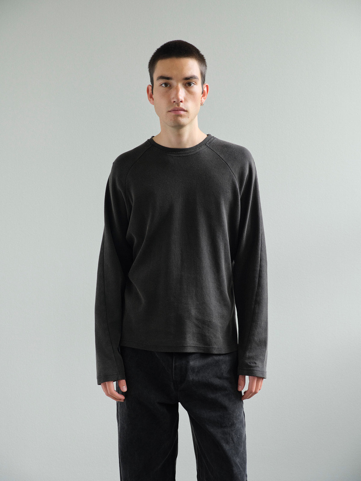 THERMAL RAGLAN LONG SLEEVE in vintage grey