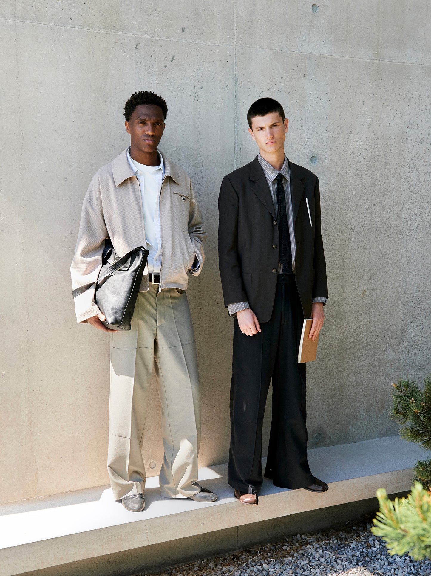 INTERLACED MESSENGER BLOUSON JACKET in tofu