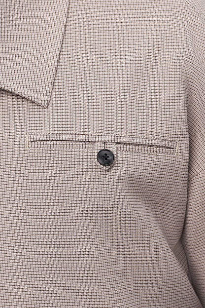 INTERLACED MESSENGER BLOUSON JACKET in tofu